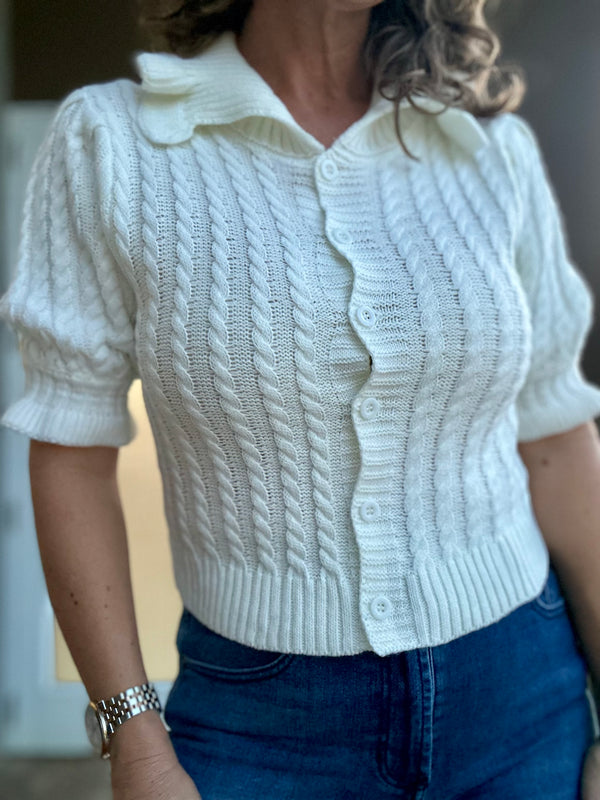 Ivory crochet top