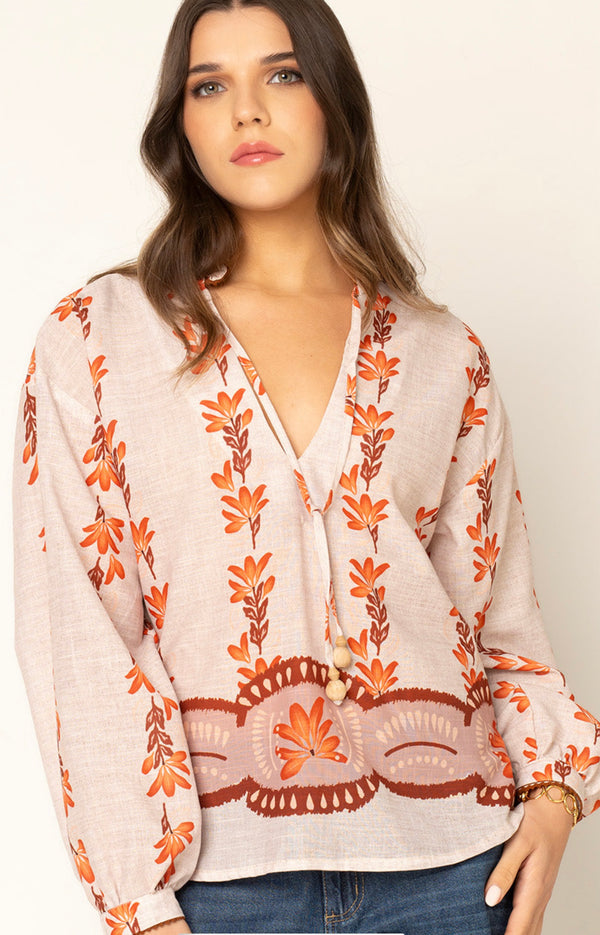 Terracotta Bloom Blouse