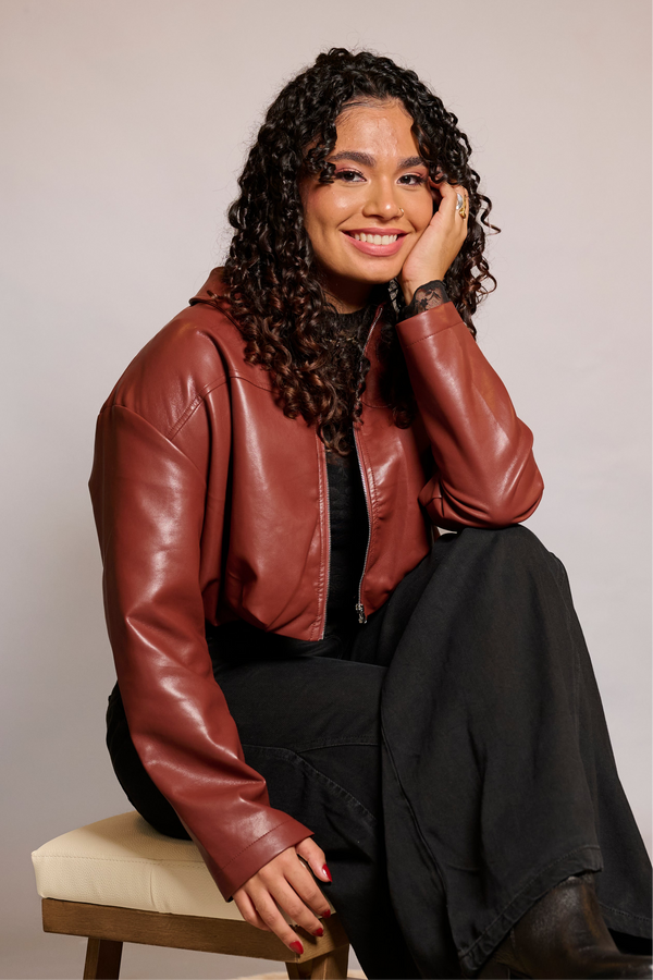 Rust Luxe Crop Jacket