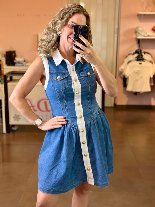 Denim Charm Short Dress