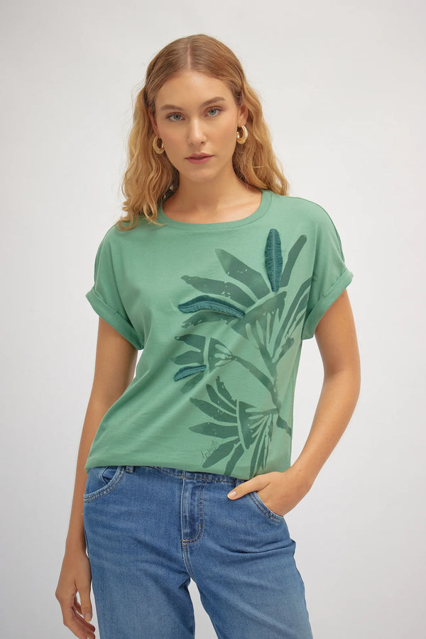 Fleck Palms Blouse