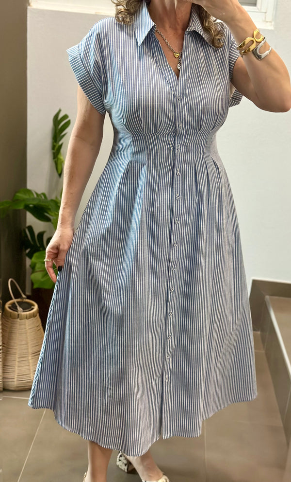Classic Stripe Blue Dress