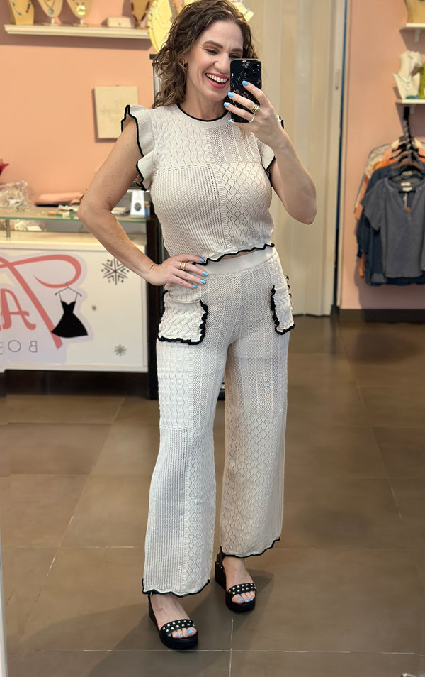 Brucelas Crochet Pant Set