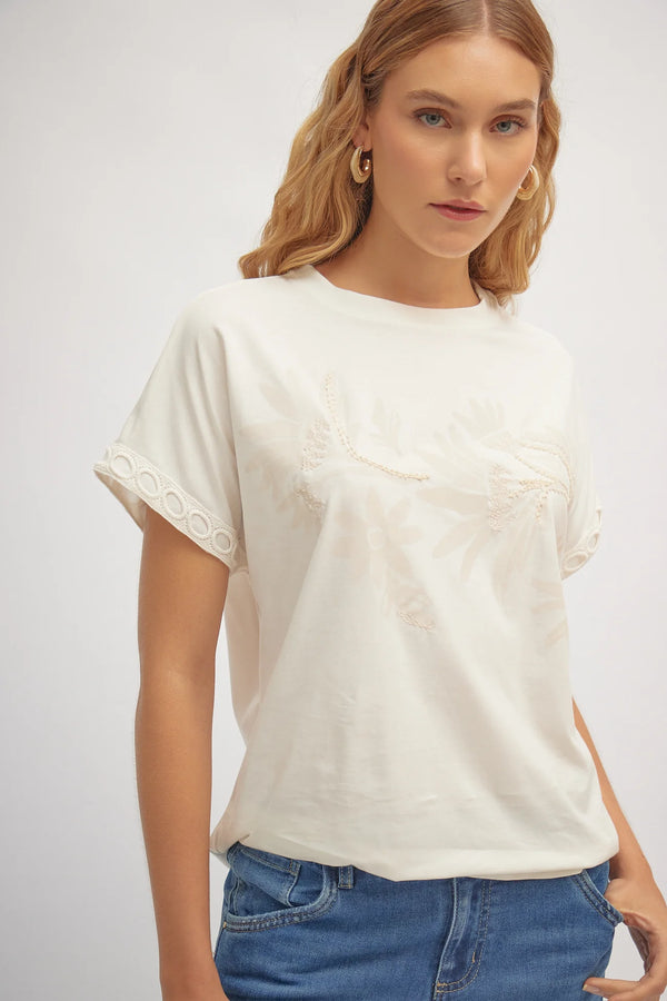 Marfil Flower Blouse