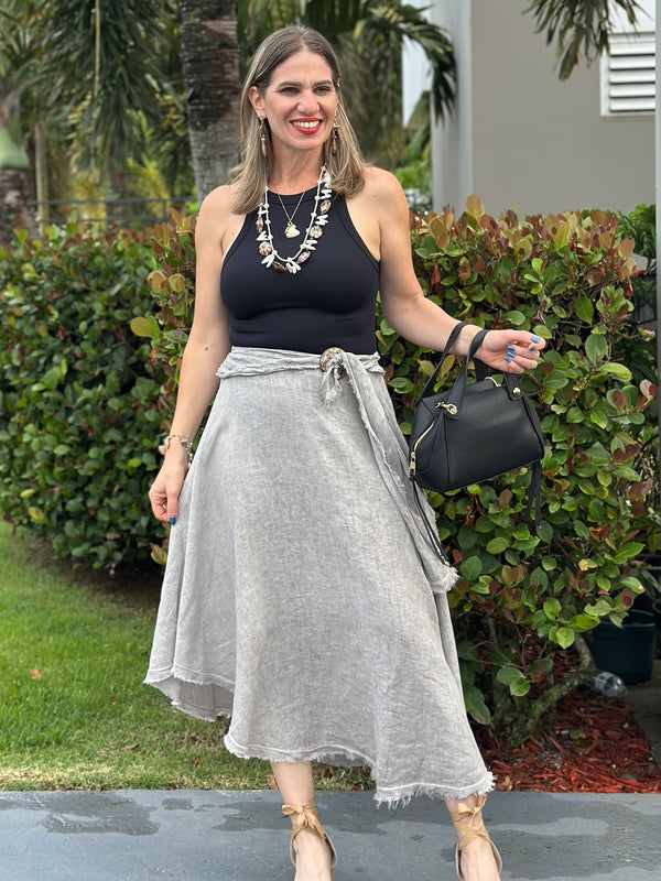 Nomad Linen Wrap Skirt