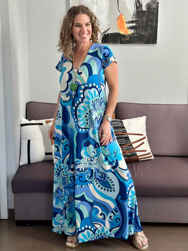 Magic Blue Maxi Dress