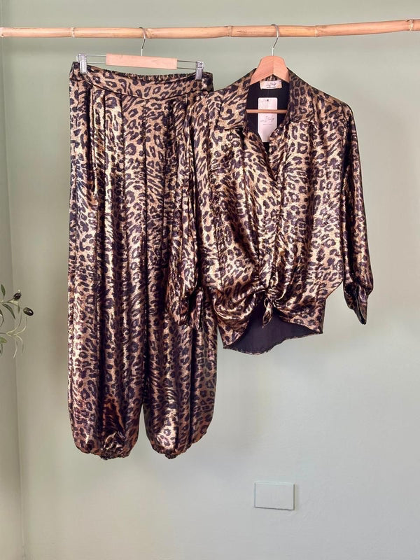 Golden Leopard Velvet Dream Shirt