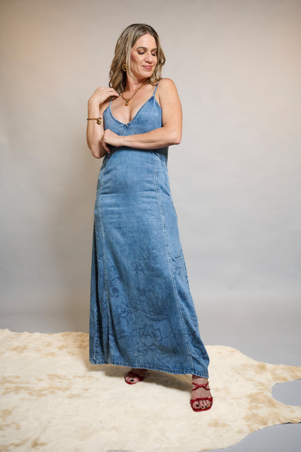 Indigo Bloom Dress
