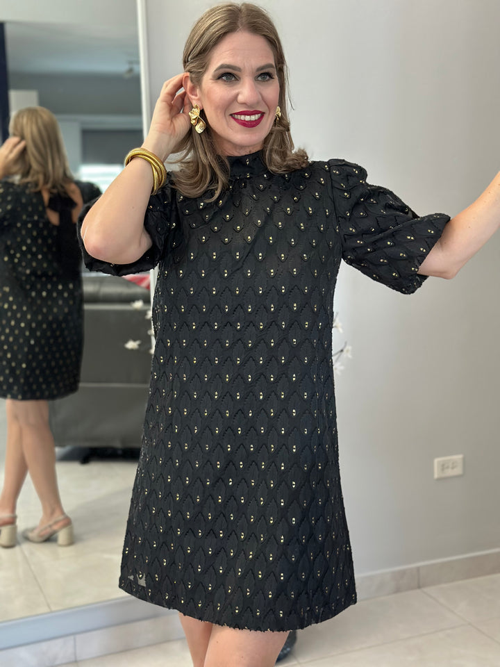 Black & Gold Short Dress TADA Boutique Black & Gold Short Dress TADA Boutique