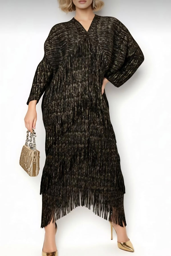 Golden Fringe Queen Kaftan