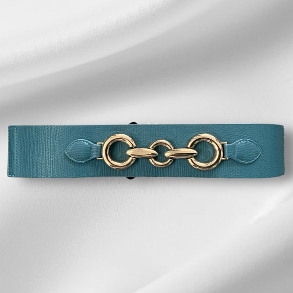 Teal triple circle Elastic Belt