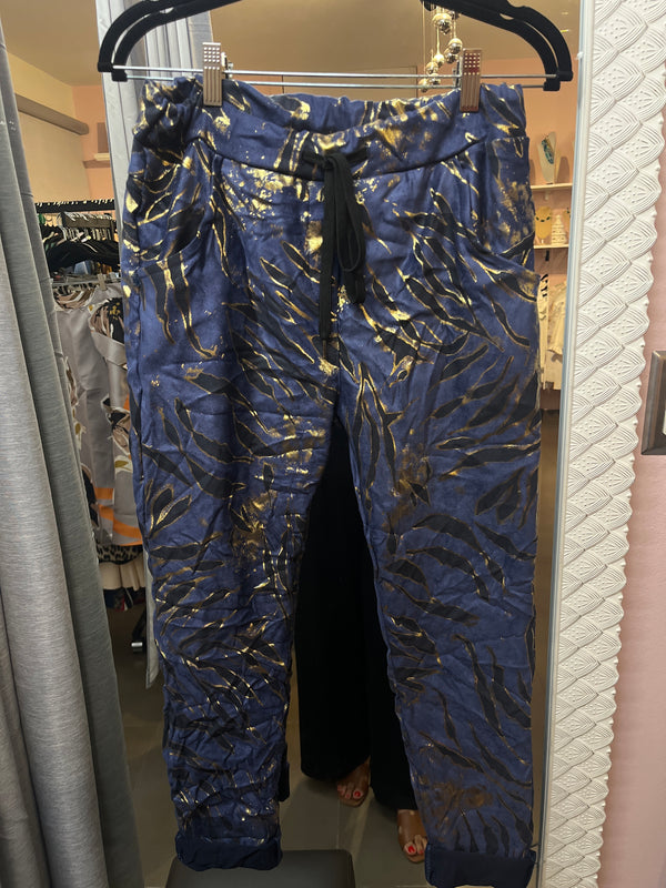 Italian Blue Print Joggers