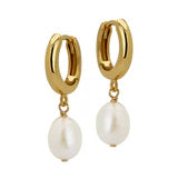 Cameo pearl earrings