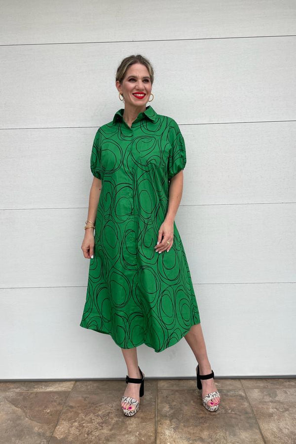 Green Lines Dress